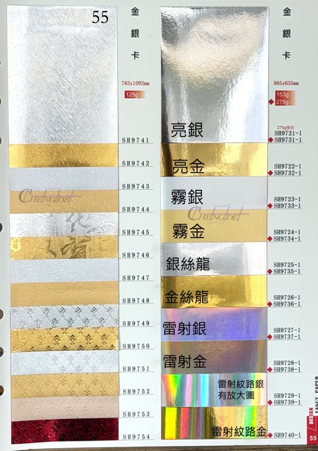鋁箔紙 金銀卡